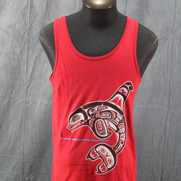 Vintage Tank Top - Haida Killer Whale Graphic - Men's Medium - Picture 1 of 7
